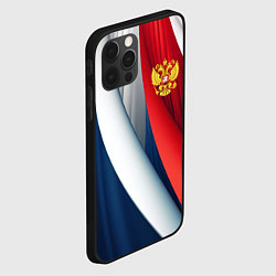 Чехол для iPhone 12 Pro Герб России абстракция, цвет: 3D-черный — фото 2