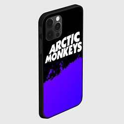 Чехол для iPhone 12 Pro Arctic Monkeys purple grunge, цвет: 3D-черный — фото 2