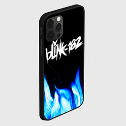 Чехол для iPhone 12 Pro Blink 182 blue fire, цвет: 3D-черный — фото 2