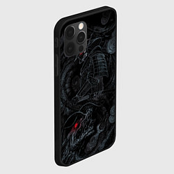 Чехол для iPhone 12 Pro Dragon and samurai, цвет: 3D-черный — фото 2