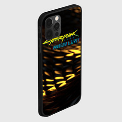 Чехол для iPhone 12 Pro Cyberpunk 2077 phantom liberty black gold, цвет: 3D-черный — фото 2