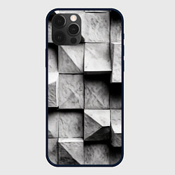 Чехол для iPhone 12 Pro Каменные плиты и обман зрения, цвет: 3D-черный