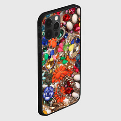 Чехол для iPhone 12 Pro Камни и драгоценности, цвет: 3D-черный — фото 2