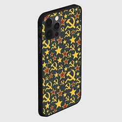 Чехол для iPhone 12 Pro Серп и Молот - СССР, цвет: 3D-черный — фото 2