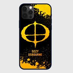 Чехол для iPhone 12 Pro Ozzy Osbourne - gold gradient, цвет: 3D-черный