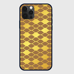 Чехол для iPhone 12 Pro Golden pattern, цвет: 3D-черный