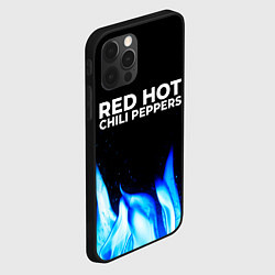 Чехол для iPhone 12 Pro Red Hot Chili Peppers blue fire, цвет: 3D-черный — фото 2