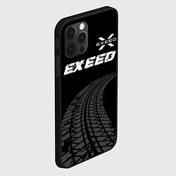 Чехол для iPhone 12 Pro Exeed speed на темном фоне со следами шин: символ, цвет: 3D-черный — фото 2