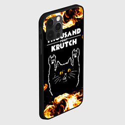 Чехол для iPhone 12 Pro Thousand Foot Krutch рок кот и огонь, цвет: 3D-черный — фото 2