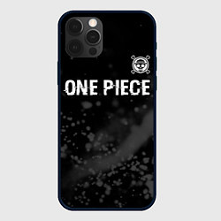 Чехол iPhone 12 Pro One Piece glitch на темном фоне: символ сверху