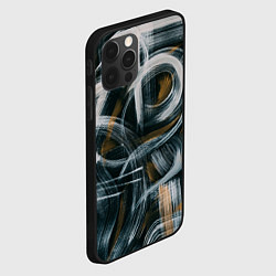 Чехол для iPhone 12 Pro Мазки кисти, цвет: 3D-черный — фото 2