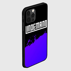 Чехол для iPhone 12 Pro Lindemann purple grunge, цвет: 3D-черный — фото 2