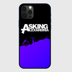 Чехол для iPhone 12 Pro Asking Alexandria purple grunge, цвет: 3D-черный