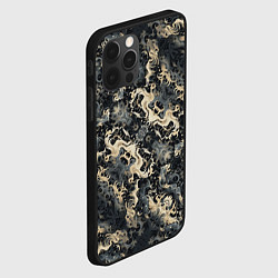 Чехол для iPhone 12 Pro Японские волны в темных тонах, цвет: 3D-черный — фото 2