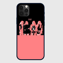 Чехол для iPhone 12 Pro BLACK PINK на черно-розовом, цвет: 3D-черный