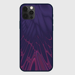 Чехол для iPhone 12 Pro Лучи - фиолетовый и розовый - Хуф и Ся, цвет: 3D-черный