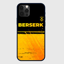 Чехол для iPhone 12 Pro Berserk - gold gradient: символ сверху, цвет: 3D-черный