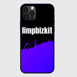 Чехол для iPhone 12 Pro Limp Bizkit purple grunge, цвет: 3D-черный