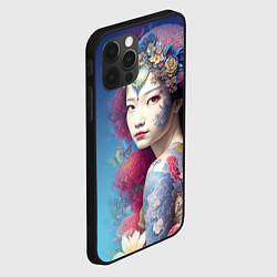 Чехол для iPhone 12 Pro Japanese girl - irezumi - tattoo - art, цвет: 3D-черный — фото 2