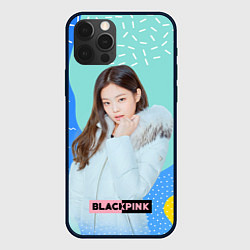 Чехол для iPhone 12 Pro Blackpink winter style, цвет: 3D-черный