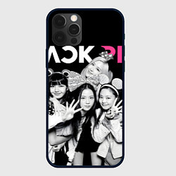 Чехол для iPhone 12 Pro Blackpink funny girls, цвет: 3D-черный