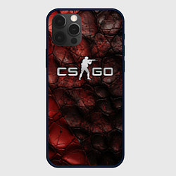 Чехол для iPhone 12 Pro CS GO dark texture, цвет: 3D-черный