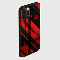 Чехол для iPhone 12 Pro CS GO black and red, цвет: 3D-черный — фото 2