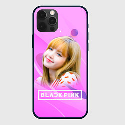 Чехол для iPhone 12 Pro Blackpink Lisa pink, цвет: 3D-черный