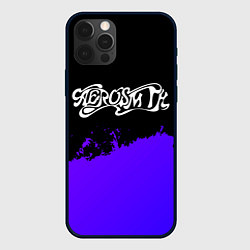 Чехол для iPhone 12 Pro Aerosmith purple grunge, цвет: 3D-черный