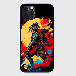 Чехол для iPhone 12 Pro Японский самурай - закат, цвет: 3D-черный