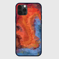 Чехол для iPhone 12 Pro Ginger blue pattern, цвет: 3D-черный