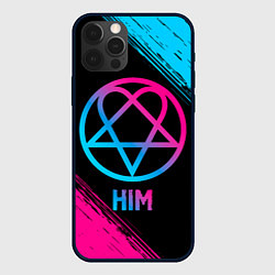 Чехол для iPhone 12 Pro HIM - neon gradient, цвет: 3D-черный