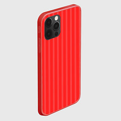 Чехол для iPhone 12 Pro Полосатый красный, цвет: 3D-красный — фото 2