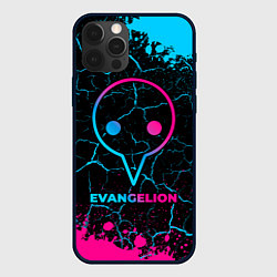 Чехол для iPhone 12 Pro Evangelion - neon gradient, цвет: 3D-черный