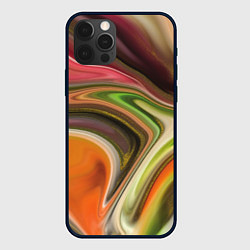 Чехол для iPhone 12 Pro Waves colors, цвет: 3D-черный