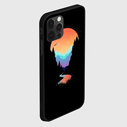Чехол для iPhone 12 Pro Неоновое солнце SynthWave, цвет: 3D-черный — фото 2
