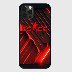 Чехол для iPhone 12 Pro CS GO red neon, цвет: 3D-черный