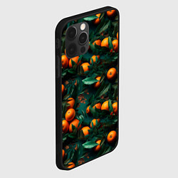 Чехол для iPhone 12 Pro Яркие апельсины, цвет: 3D-черный — фото 2