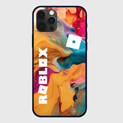 Чехол для iPhone 12 Pro Roblox Logo Color, цвет: 3D-черный