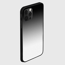Чехол для iPhone 12 Pro Black and white gradient, цвет: 3D-черный — фото 2