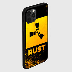 Чехол для iPhone 12 Pro Rust - gold gradient, цвет: 3D-черный — фото 2