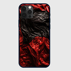Чехол для iPhone 12 Pro Black red texture, цвет: 3D-черный