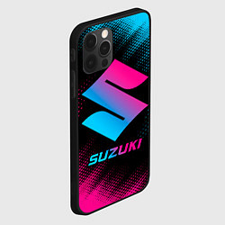 Чехол для iPhone 12 Pro Suzuki - neon gradient, цвет: 3D-черный — фото 2