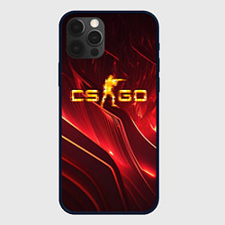 Чехол для iPhone 12 Pro CS GO fire logo, цвет: 3D-черный