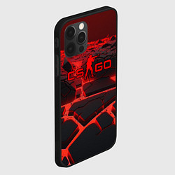 Чехол для iPhone 12 Pro CS GO red neon texture, цвет: 3D-черный — фото 2