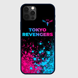 Чехол iPhone 12 Pro Tokyo Revengers - neon gradient: символ сверху