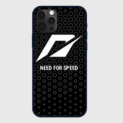 Чехол для iPhone 12 Pro Need for Speed glitch на темном фоне, цвет: 3D-черный