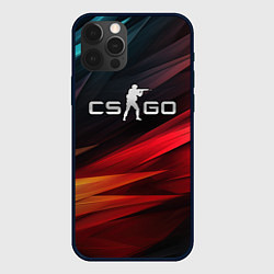 Чехол для iPhone 12 Pro CS GO dark abstract logo, цвет: 3D-черный