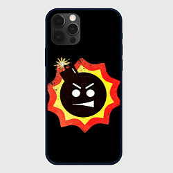 Чехол для iPhone 12 Pro Serious Sam logo, цвет: 3D-черный
