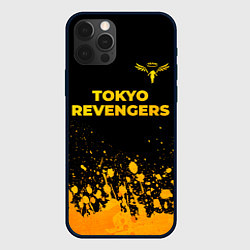 Чехол iPhone 12 Pro Tokyo Revengers - gold gradient: символ сверху